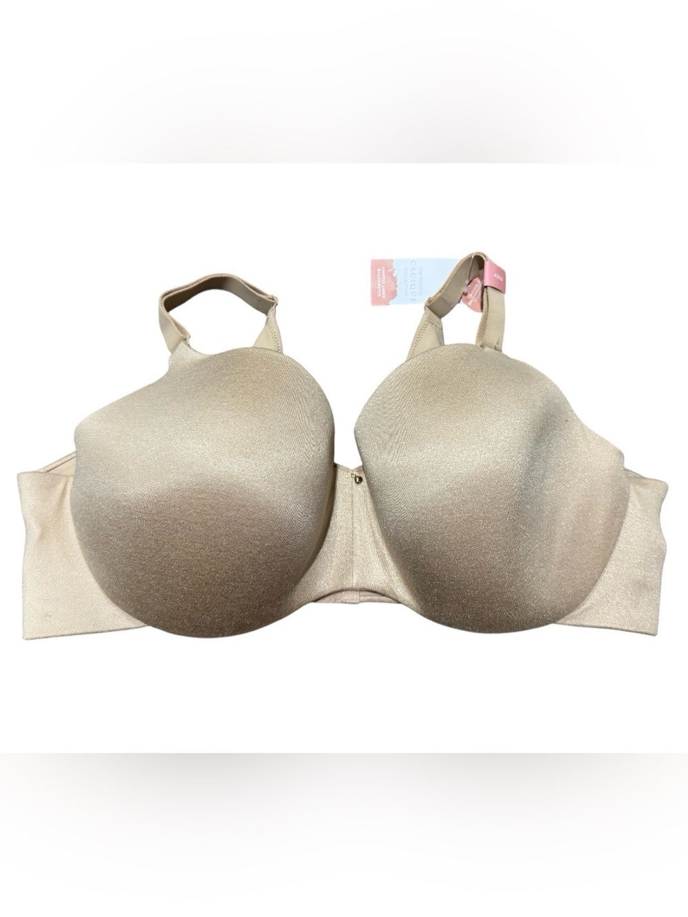 Cacique Womens Lightly Lined Balconette Bra Beige Plus Size 42DD Underwire New
